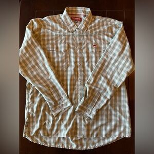 Simms Big Sky Pearl Snap - XXL -Green Plaid